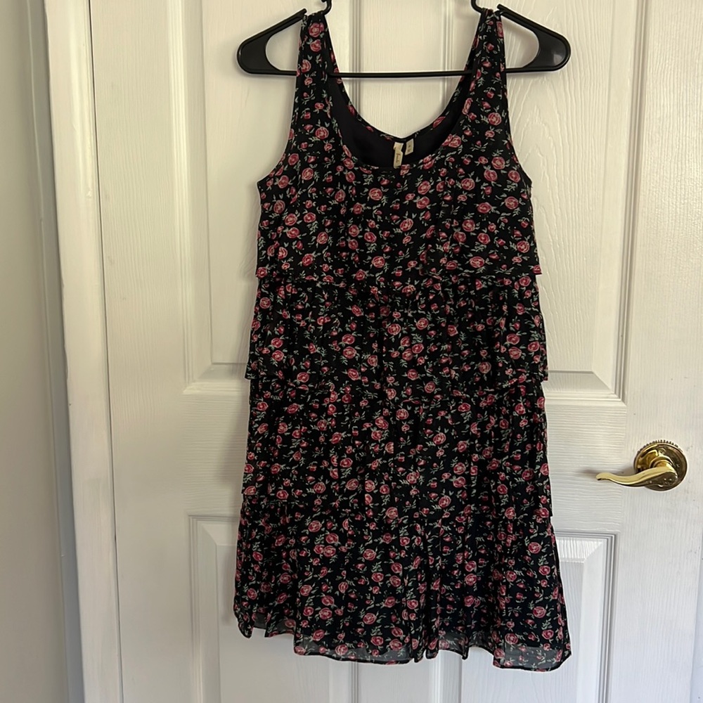 Frenchi Ruffled Yoke Floral Dress